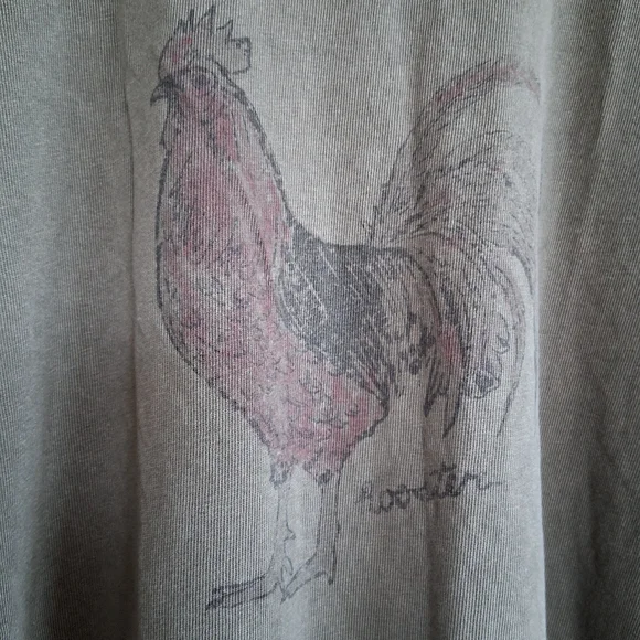 Free People We The Free Farm Friends "Rooster" Oversized Graphic Tee - Picture 4 of 16